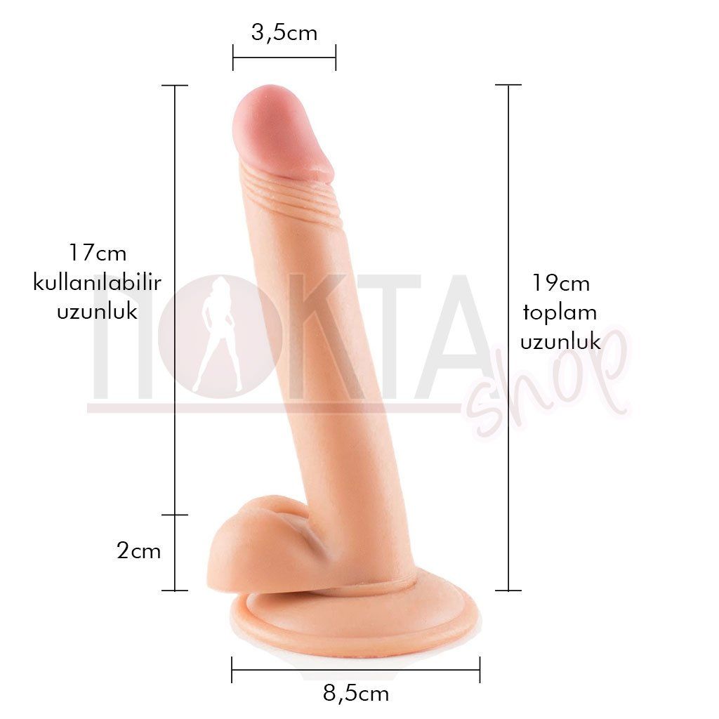 Carter 19cm pürüzsüz belden bağlamalı anal penis