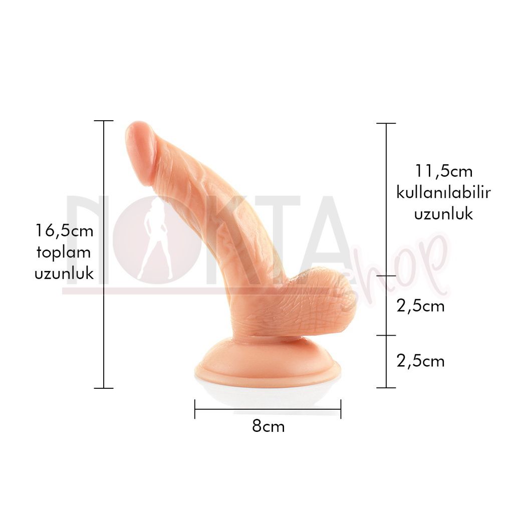 Girl style 14cm realistik ince titreşimli anal vibratör