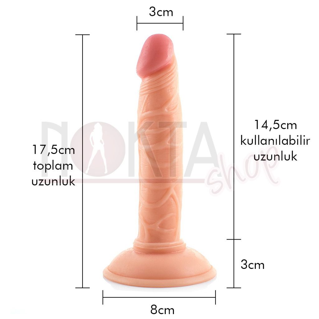 Girl style 15cm realistik titreşimli ince anal penis